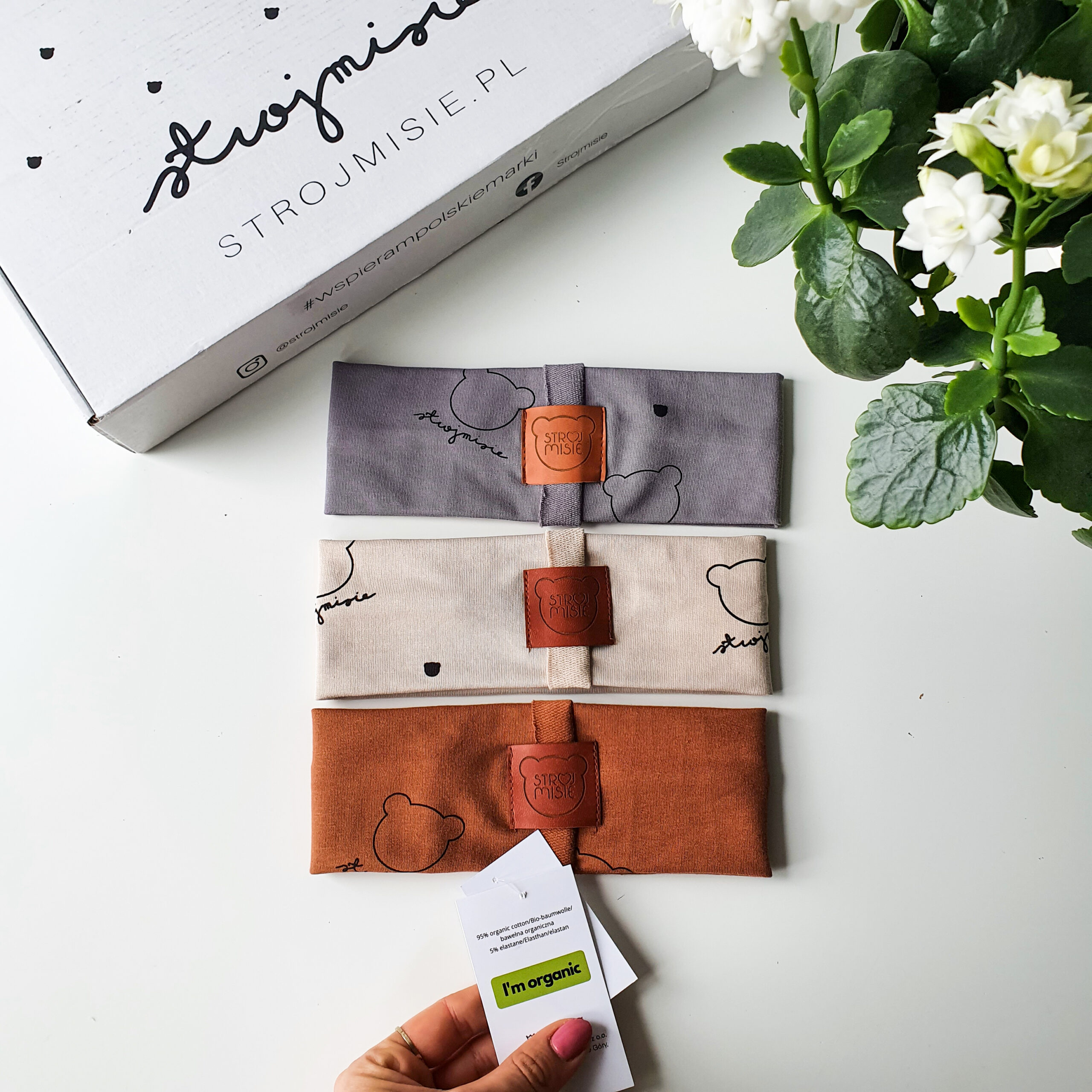 Zestaw opasek - beżowa, szara i karmelowa