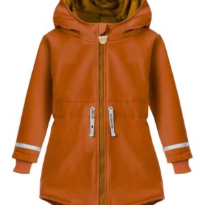 karmelowa wiosenna parka dziecięca wodoodporna