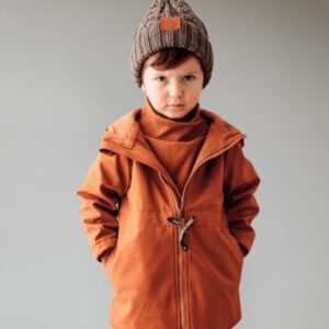 karmelowa parka jesienna dziecięca