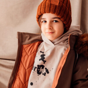 czapka z wełny merino dziecieca