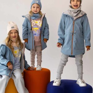 jasno niebieska parka dziecięca wiosenna softshell