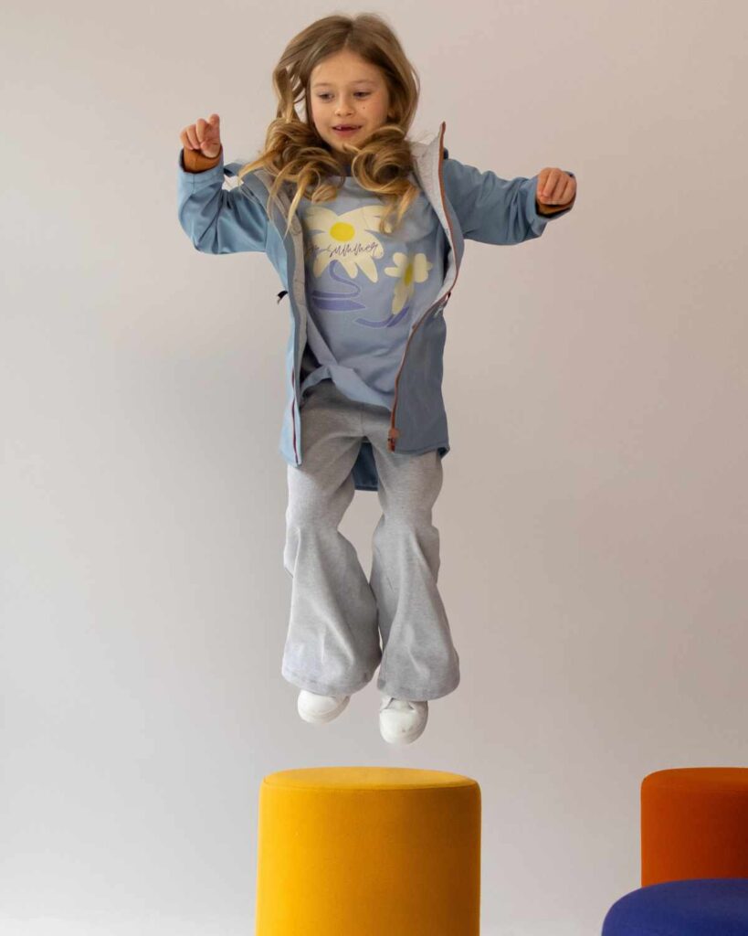 jasno niebieska parka dziecięca wiosenna softshell