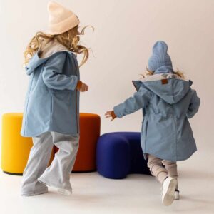 jasno niebieska parka dziecięca wiosenna softshell