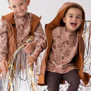 karmelowa dziecięca kamizelka pikowana przedłużana