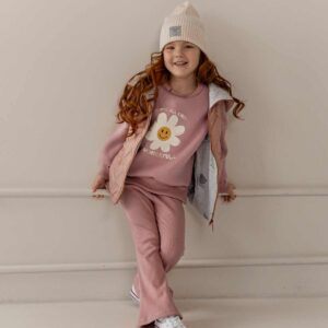 dziewczęca kamizelka różowa wiosenna