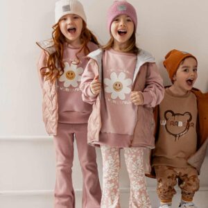 dziewczęca kamizelka różowa wiosenna