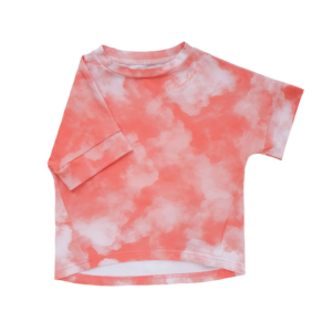 Brzoskwiniowy t-shirt dziecięcy "Cloudy"