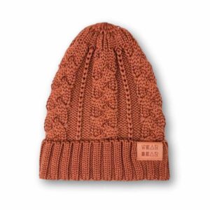 karmelowa czapka merino dla dzieci i dorosłych