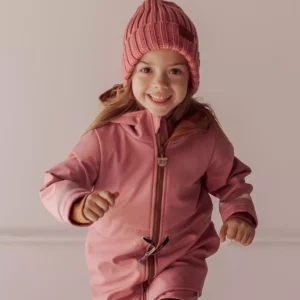 różowa dziewczęca czapka merino