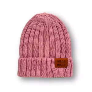 truskawkowa czapka merino dla dzieci i dorosłych