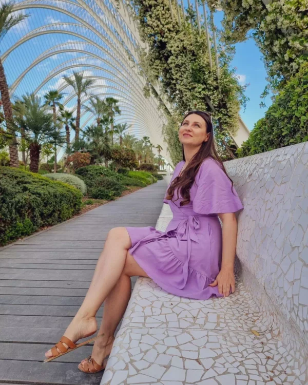 fioletowa damska sukienka valecia