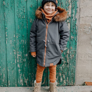 mglisto-czarna czapka merino