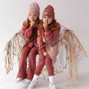 jasno różowa kamizelka pikowana