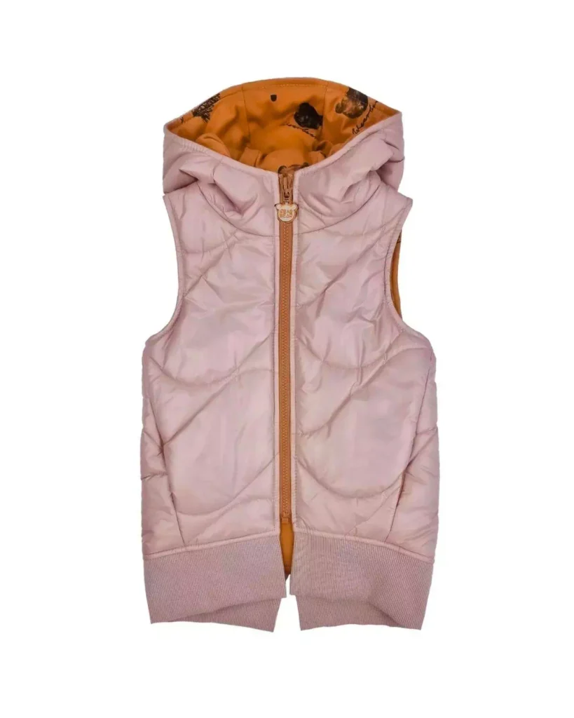 jasno różowa kamizelka pikowana