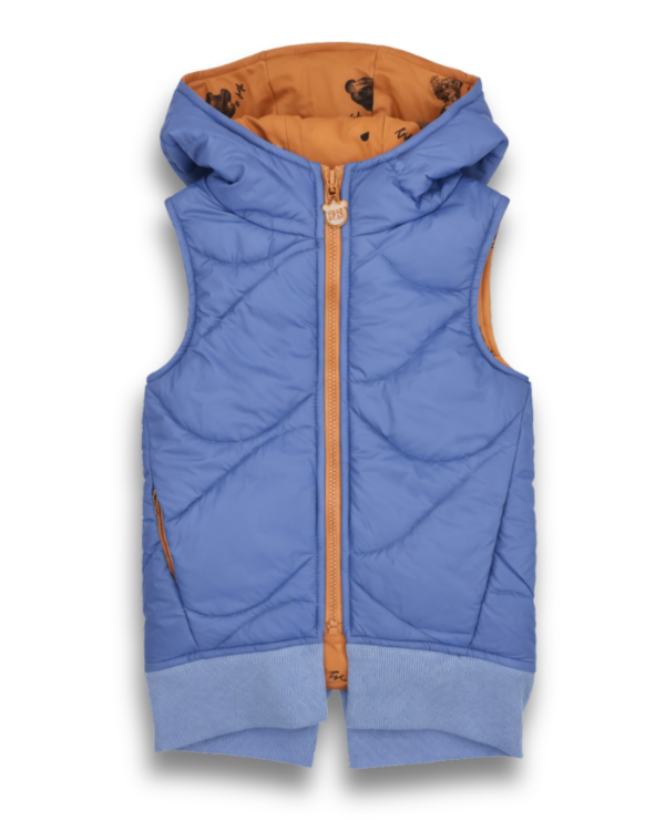 niebieska dziecięca kamizelka wiosenna long