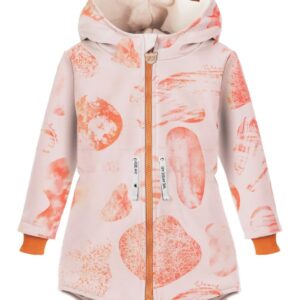 parka wodoodporna dziecięca spots czerwony nadruk
