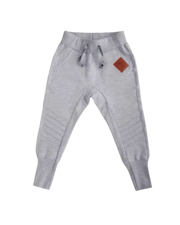szare spodnie chłopięce ze wzmocnieniami na kolanach strojmisie