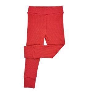 czerwone spodnie dziecięce legginsy