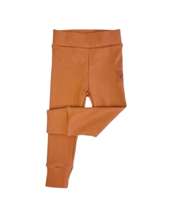 karmelowe legginsy spodnie dziecięce