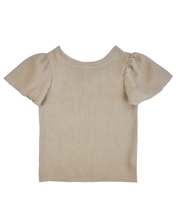 beżowa muślinowa bluzeczka dla dziewczynki strojmisie (4)