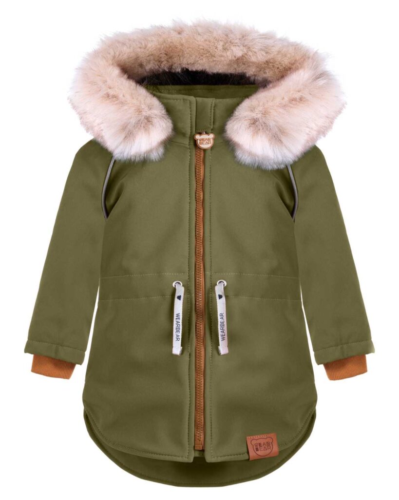 khaki zimowa kurtka dziecięca strojmisie