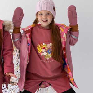 różowe rękawiczki softshell dziewczęce