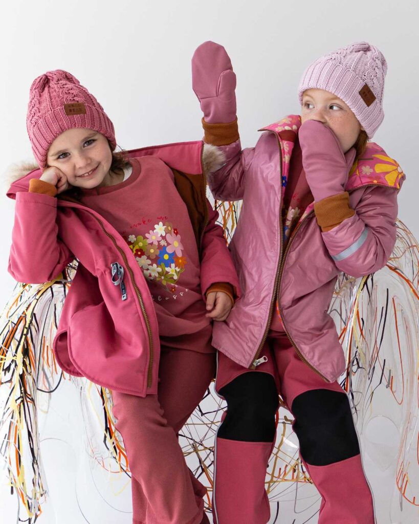 różowe rękawiczki softshell dziewczęce