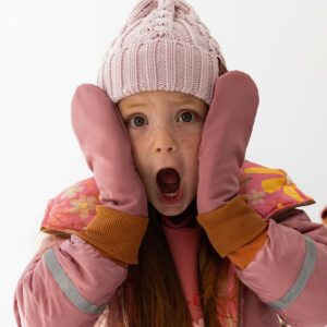 różowe rękawiczki softshell dziewczęce