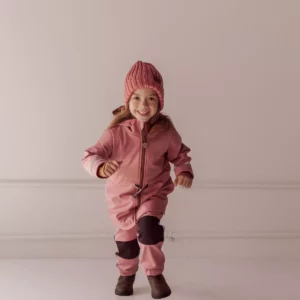 różowe spodnie softshellowe dla dzieci