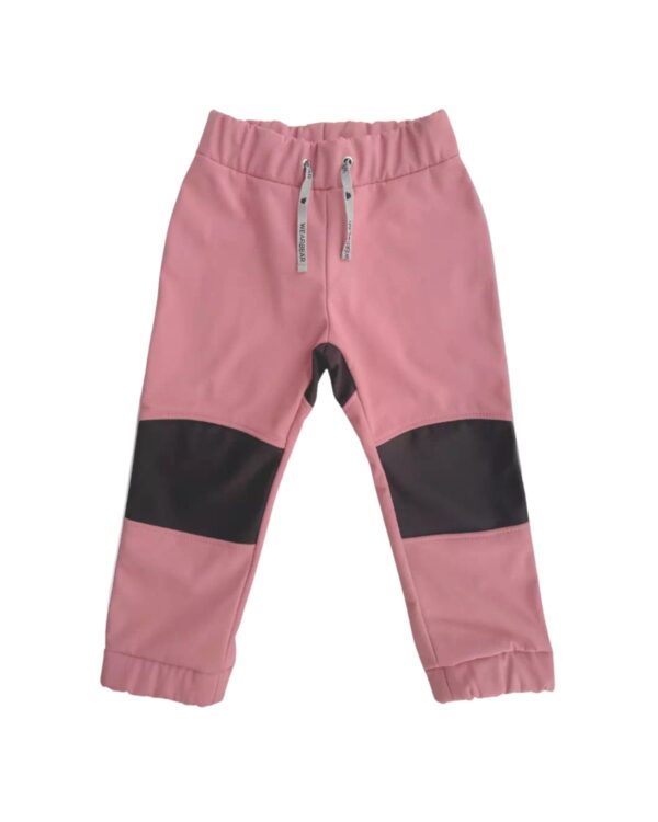 różowe spodnie softshellowe dla dziewczynki