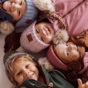 błękitna czapka merino dla dzieci i dorosłych