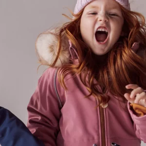 dziewczęca czapka wełniana merino jasnoróżowa