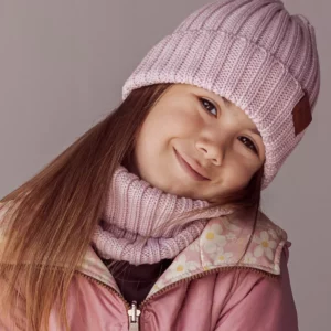 jasno różowy komin merino dla dzieci i dorosłych (2)