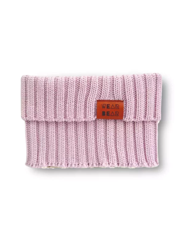 jasno różowy komin merino dla dzieci i dorosłych