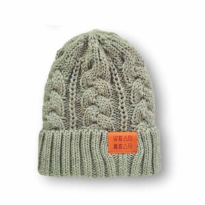 khaki czapka merino WARKOCZYKOWA dla dzieci i dorosłych