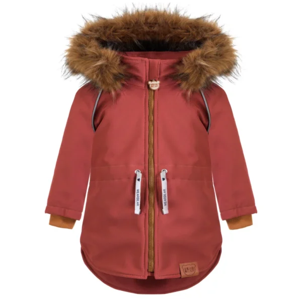 truskawkowa kurtka dziewczęca zimowa