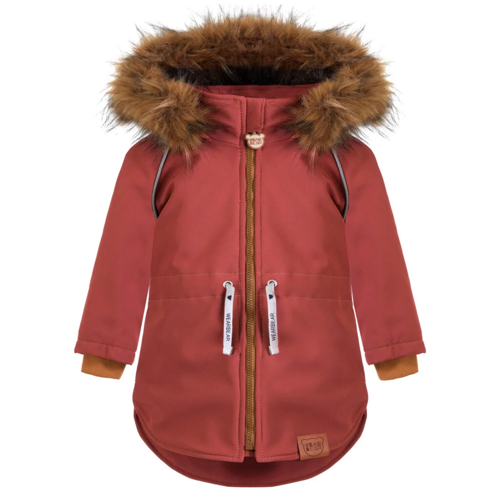 truskawkowa kurtka dziewczęca zimowa