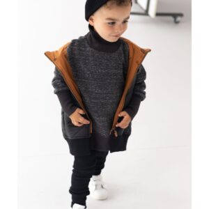 czarne legginsy spodnie z prążka dziecięce