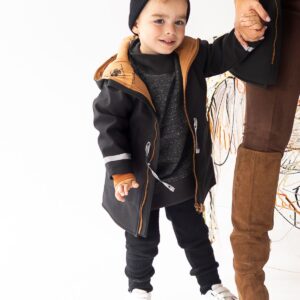 czarne legginsy spodnie z prążka dziecięce