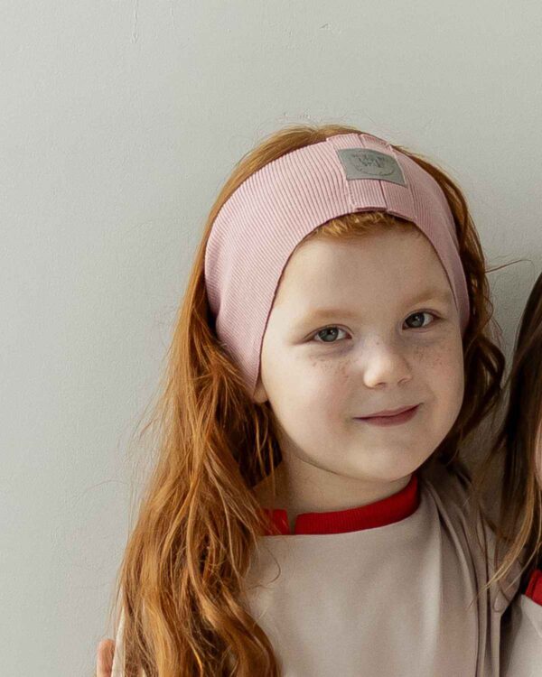 opaska surowo cięta różowa z odblaskiem