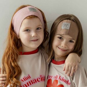 opaska surowo cięta różowa z odblaskiem