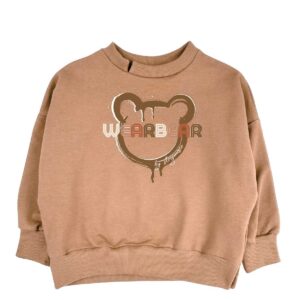 beżowa bluza chłopięca z nadrukiem wearbear