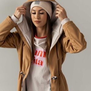 damska beżowa kurtka softshell