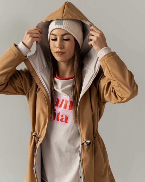 damska beżowa kurtka softshell