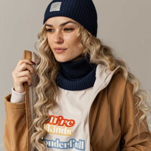 damska merino czapka i komin