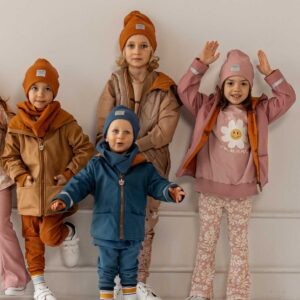 karmelowa czapka wiosenna z odblaskiem strojmisie