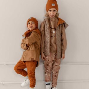 karmelowe spodnie ze wzmocnieniami na kolanach strojmisie (3)