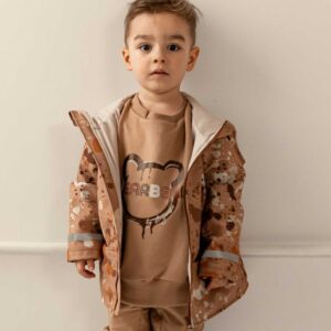 kurtka softshell dziecięca beżowa