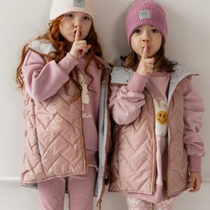 legginsy różowe dziewczęce stokrotki