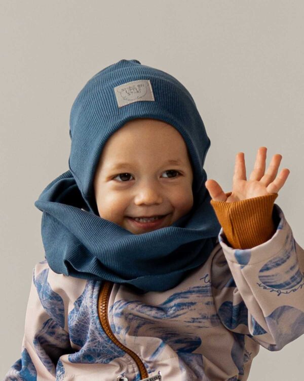 niebieska czapka bawełniania strojmisie